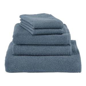 L.L.Bean Organic Textured Cotton Bath Towel - Flint Blue