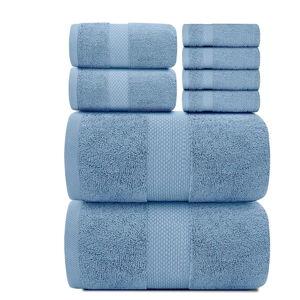 Light Blue Bath Towel Set - 8 Piece
