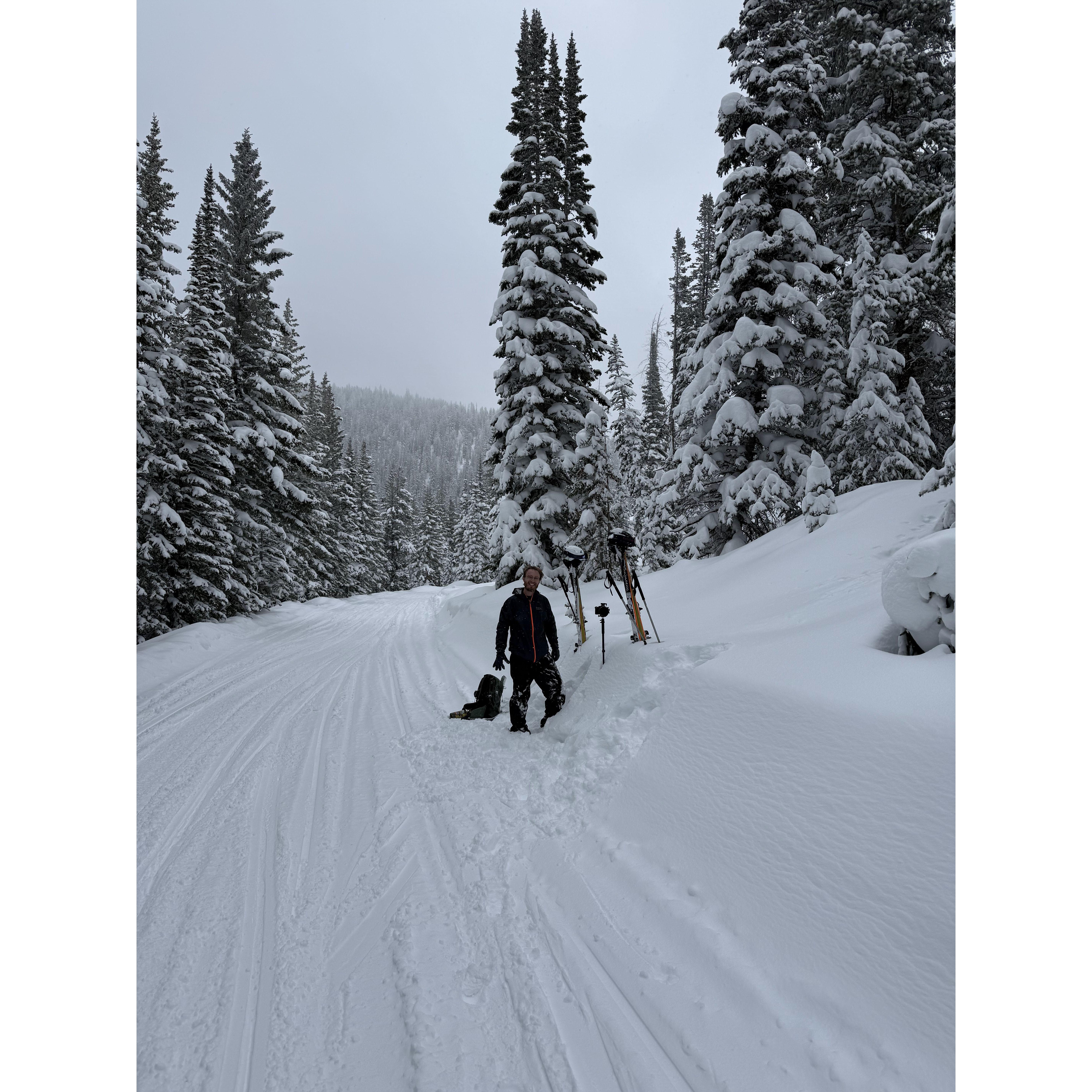 Feb 15: Little did Emily know that she was taking a picture of Chase taking a recording of the proposal only seconds away.