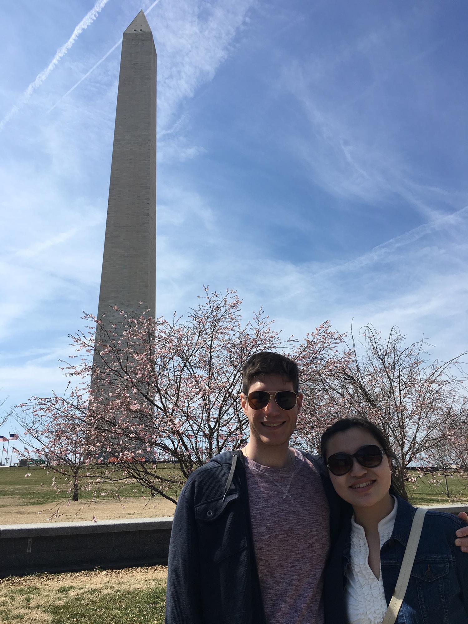 Photo taken in from on Washington Memorial in Washington, D.C.
