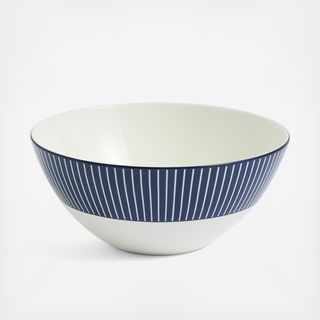 Gio Blue Pinstripe Cereal Bowl