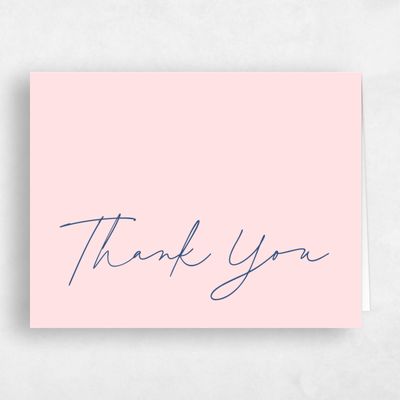 Soft Pink Wedding Thank You - Micah Landscape