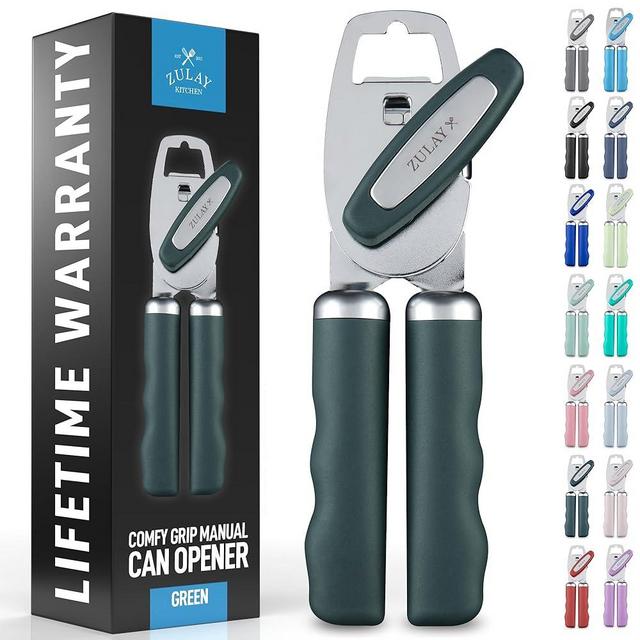 Zulay Kitchen Manual Can Opener with Bottle Opener with Turn Knob
