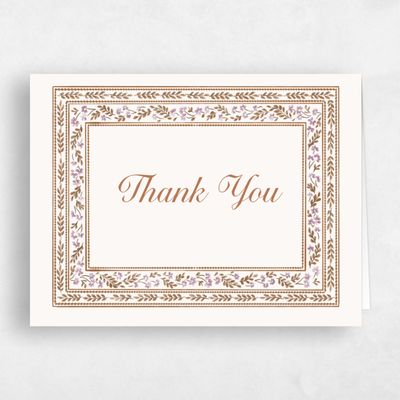 Tuscany, Brown Wedding Thank You - Pervenche Landscape