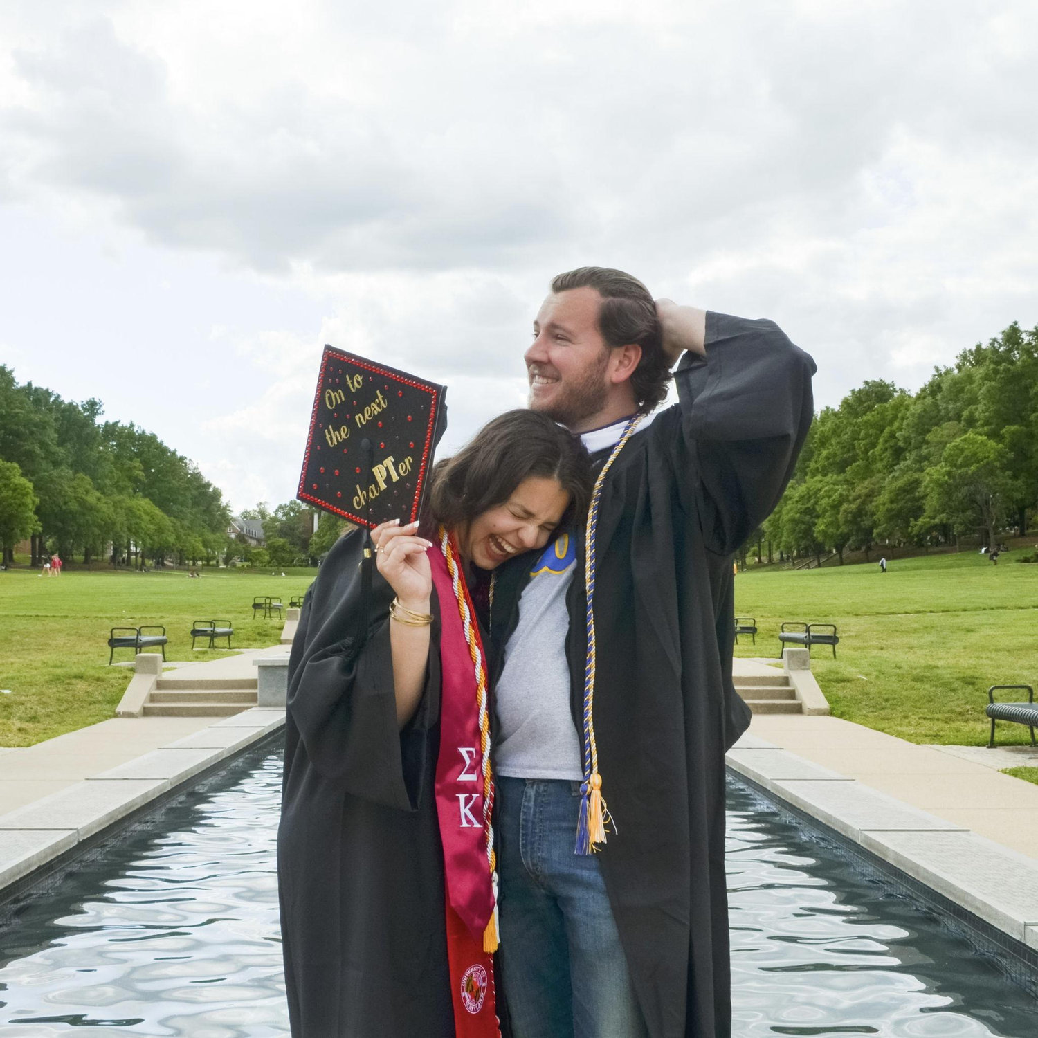 College graduation! Sophie made Thomas bring his robes down to Maryland for this. - May 2023
