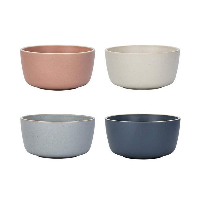 28 Oz Porcelain Bowl Set 6 Inch Deep Bowl for Cereal, Soup, Fruit-Salad and Dessert Serving Bowls, Set of 4