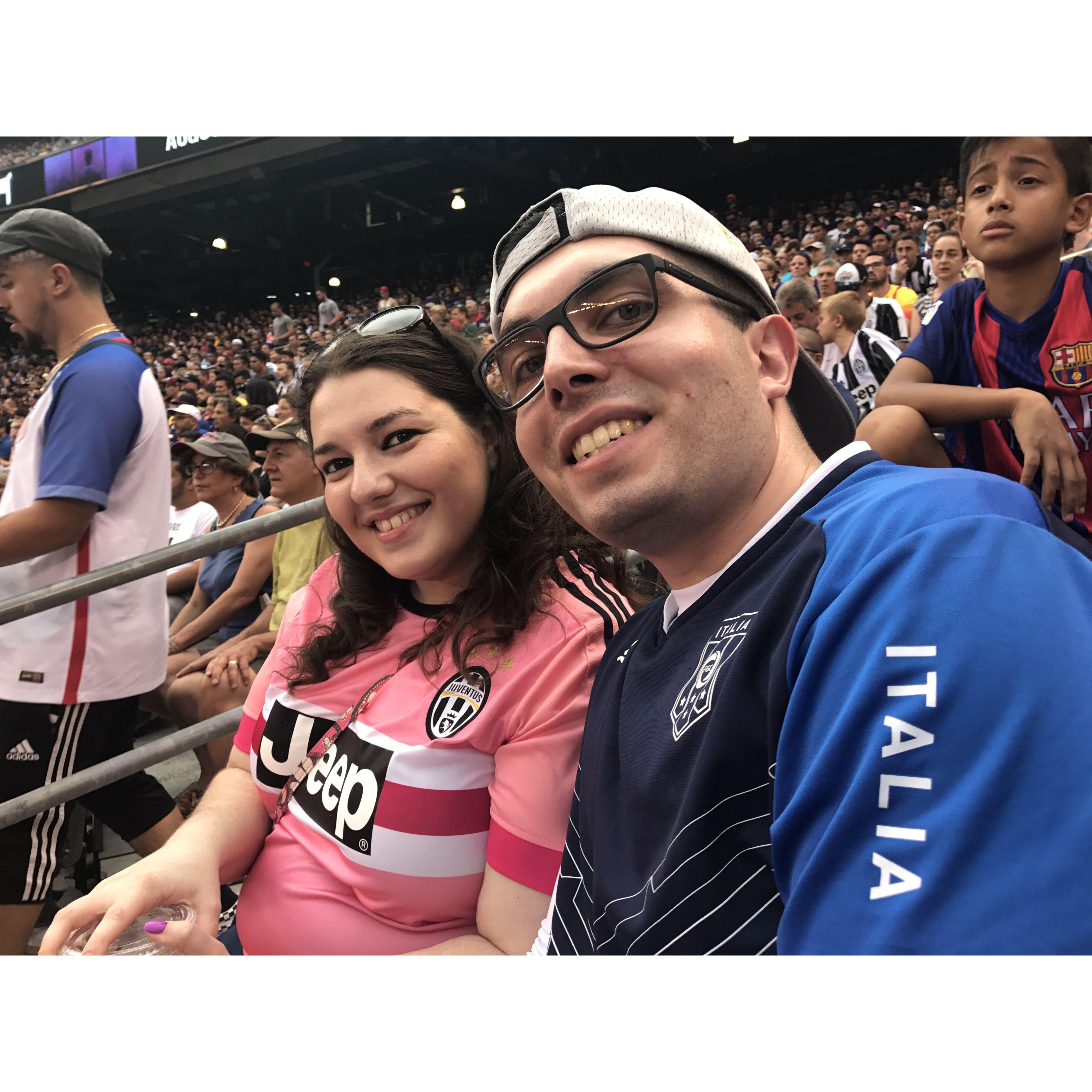 Watching Juventus vs. Barcelona