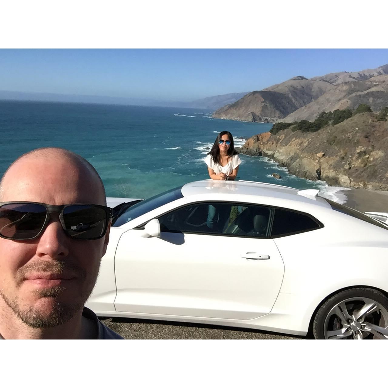 Driving down the Pacific Coast Highway, California, 2018