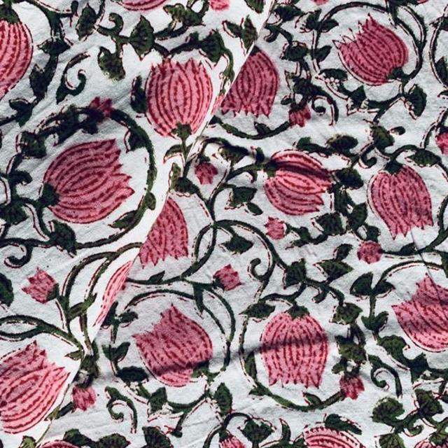 hand block printed fabric