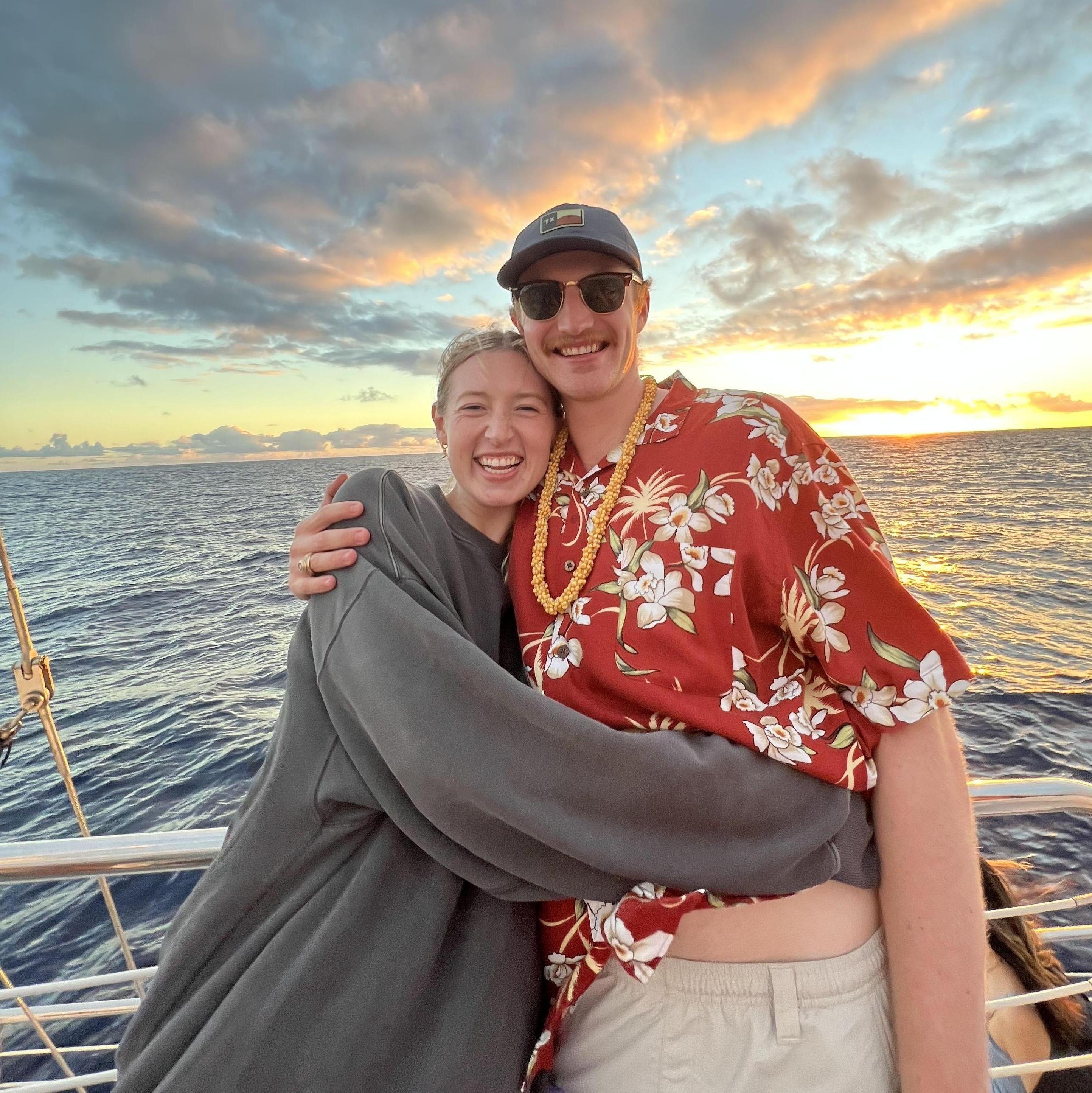 Sweet sunset pic in Hawaii during a much needed winter break from school and work in 2022!