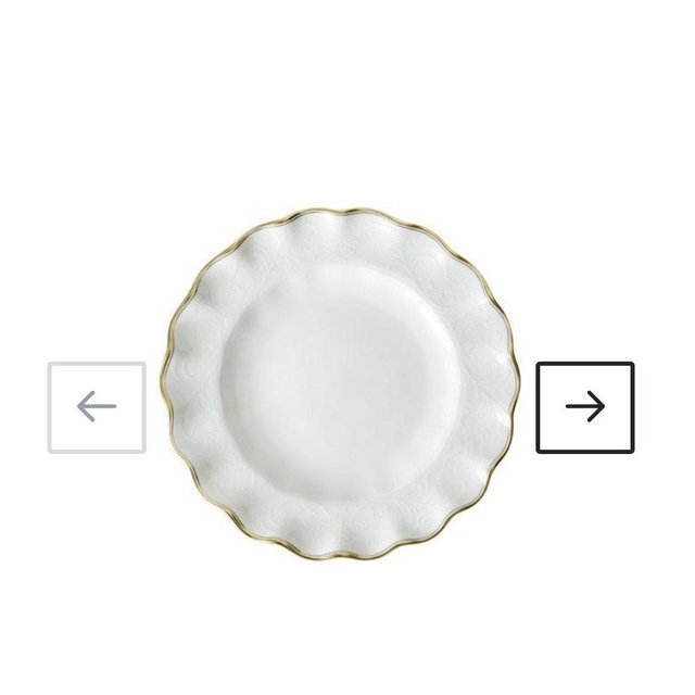 Wedding Gift Registry at The Fisherman's Wife: Fine China Fluted Dessert Plate