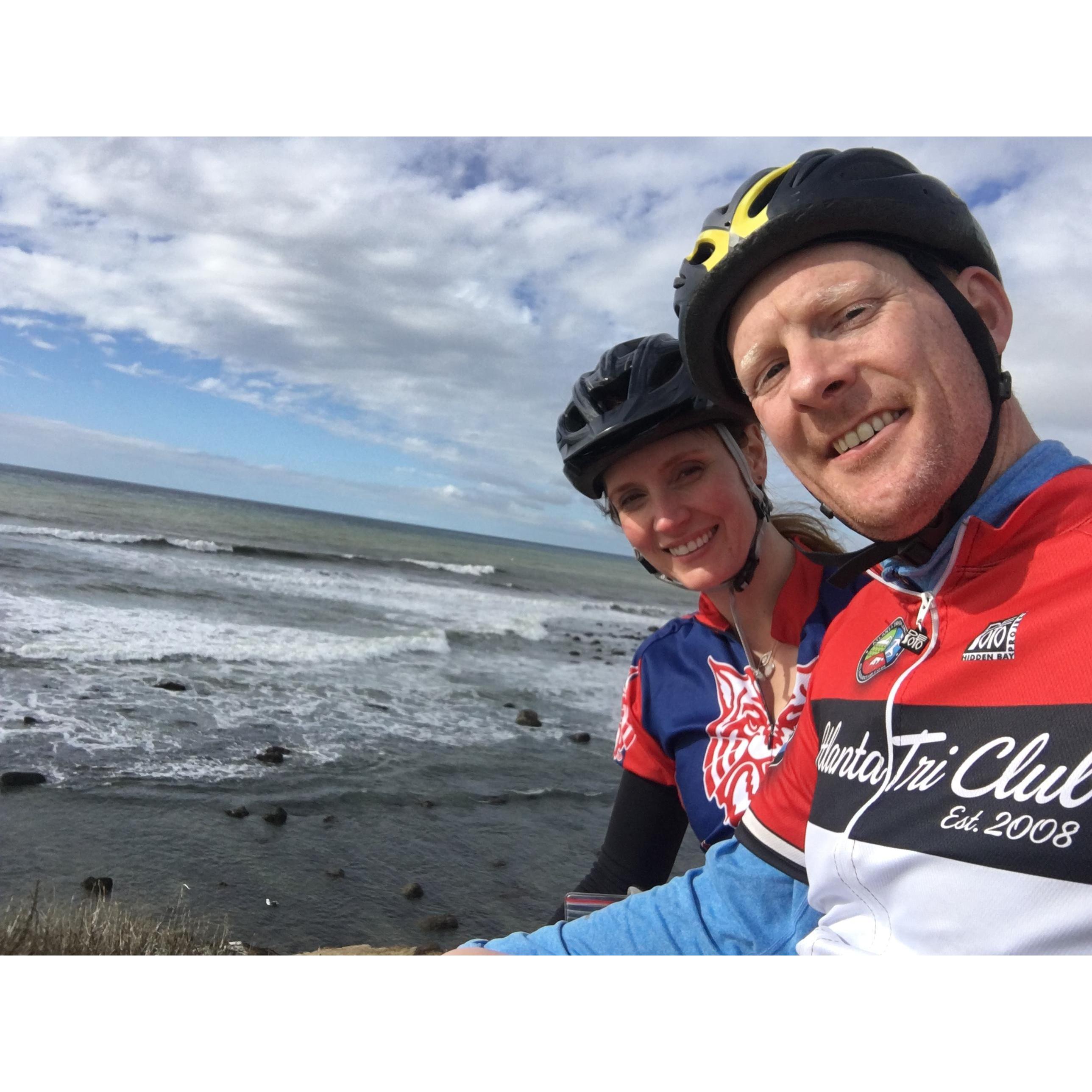 Bike riding to the tide pools at Cabrillo National Monument in San Diego, January 2017