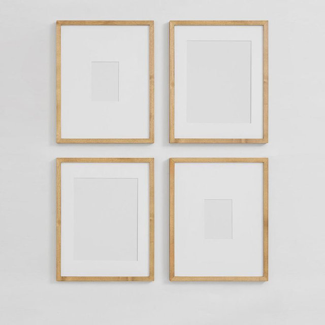 Wood Gallery Frame, 16"x20" (5"x7", 11"x14" Opening) - Natural
