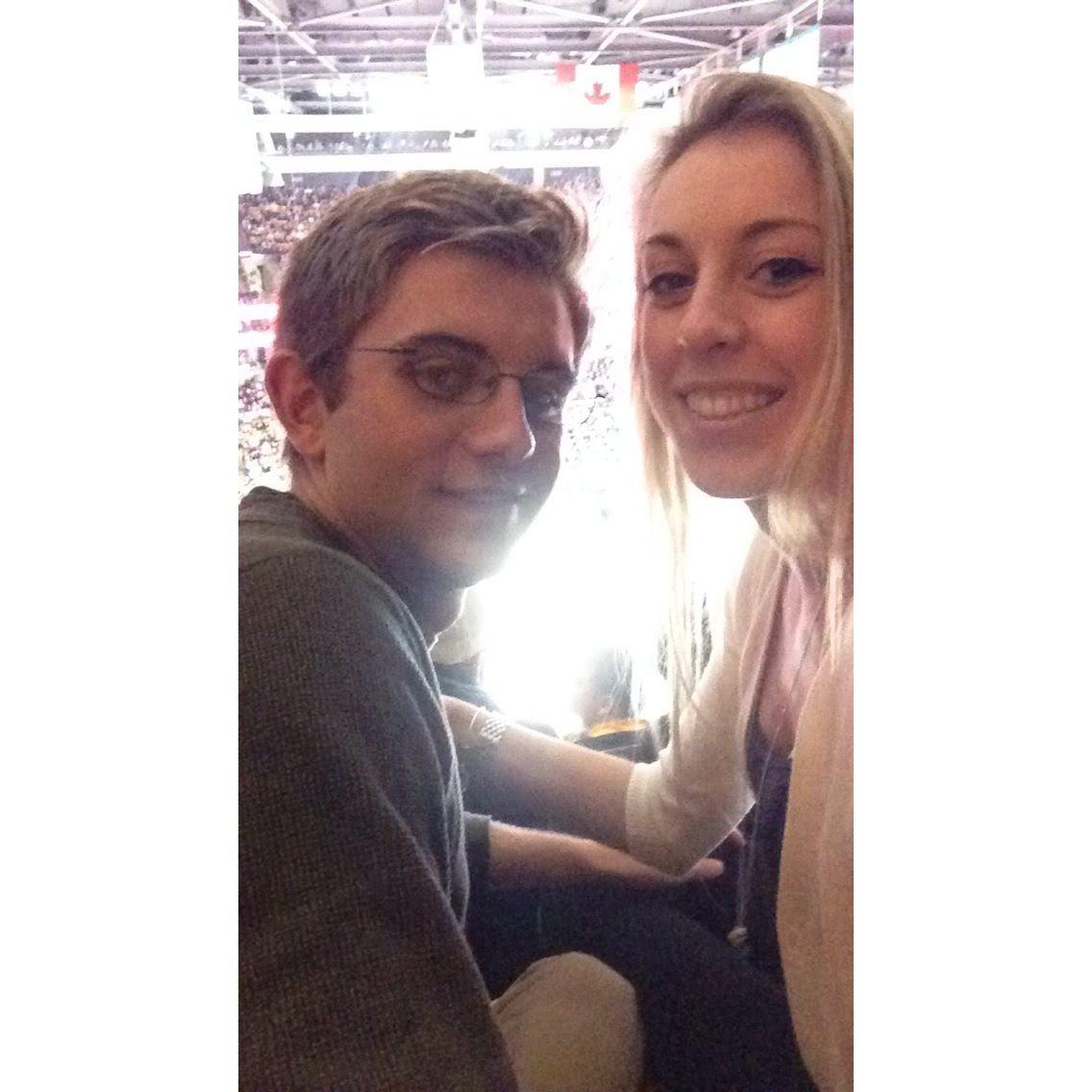 One of our first dates: A Bruin's game at TD Garden!