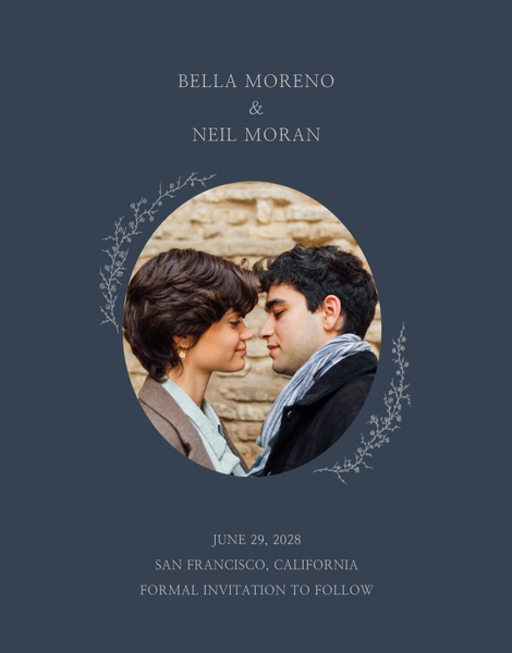 Earlewood Photo | Grayed Navy | Zola Save The Dates