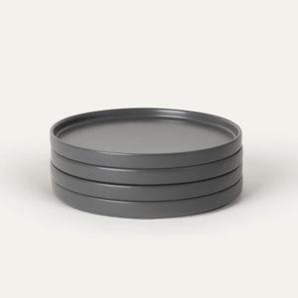 Portuguese Stoneware Small Plates (4 Piece Set) - Noir - Made in Portugal