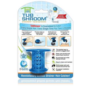 Juka Innovations - TubShroom The Revolutionary Tub Drain Protector Hair Catcher/Strainer/Snare, Blue