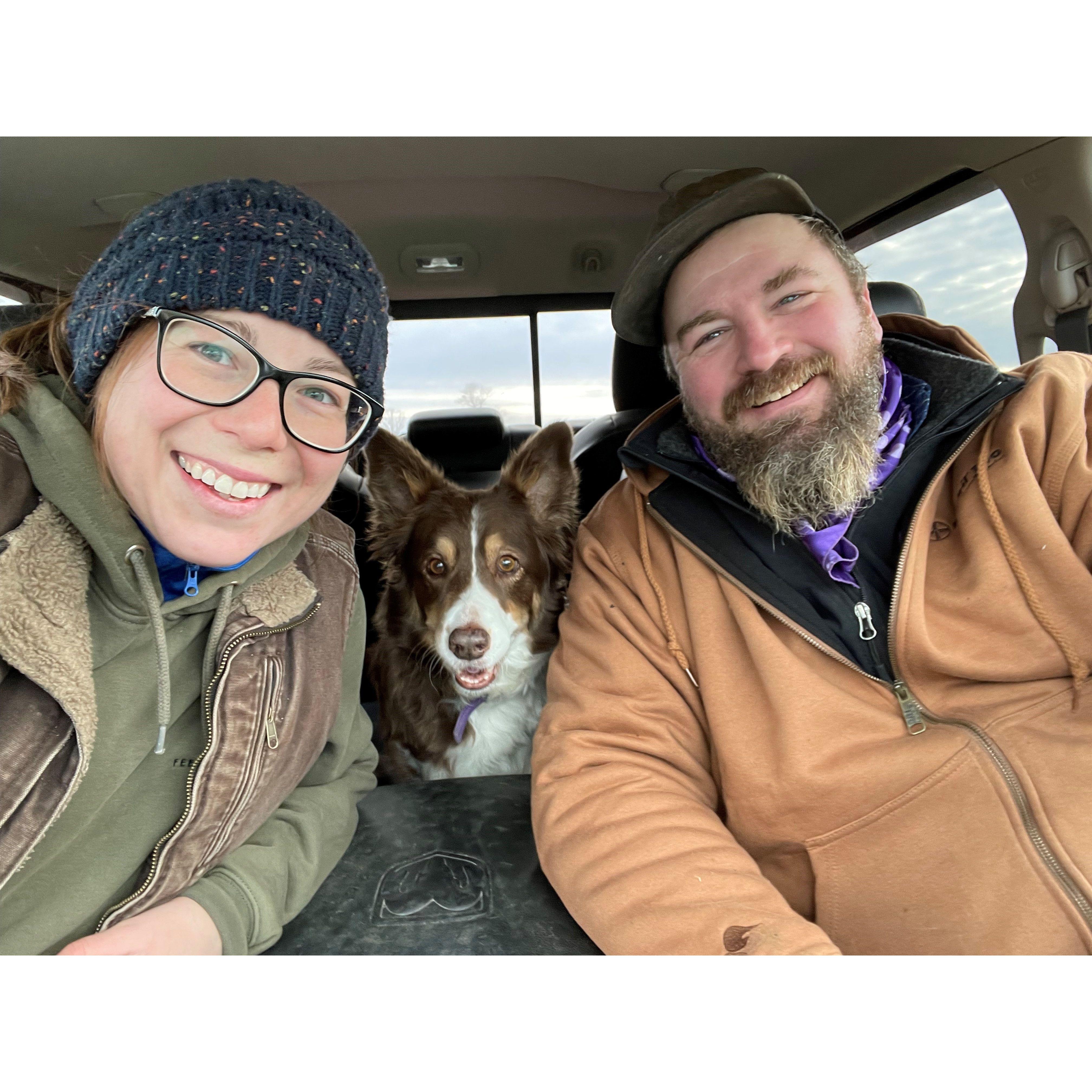 Checking cows at the farm with Chloe