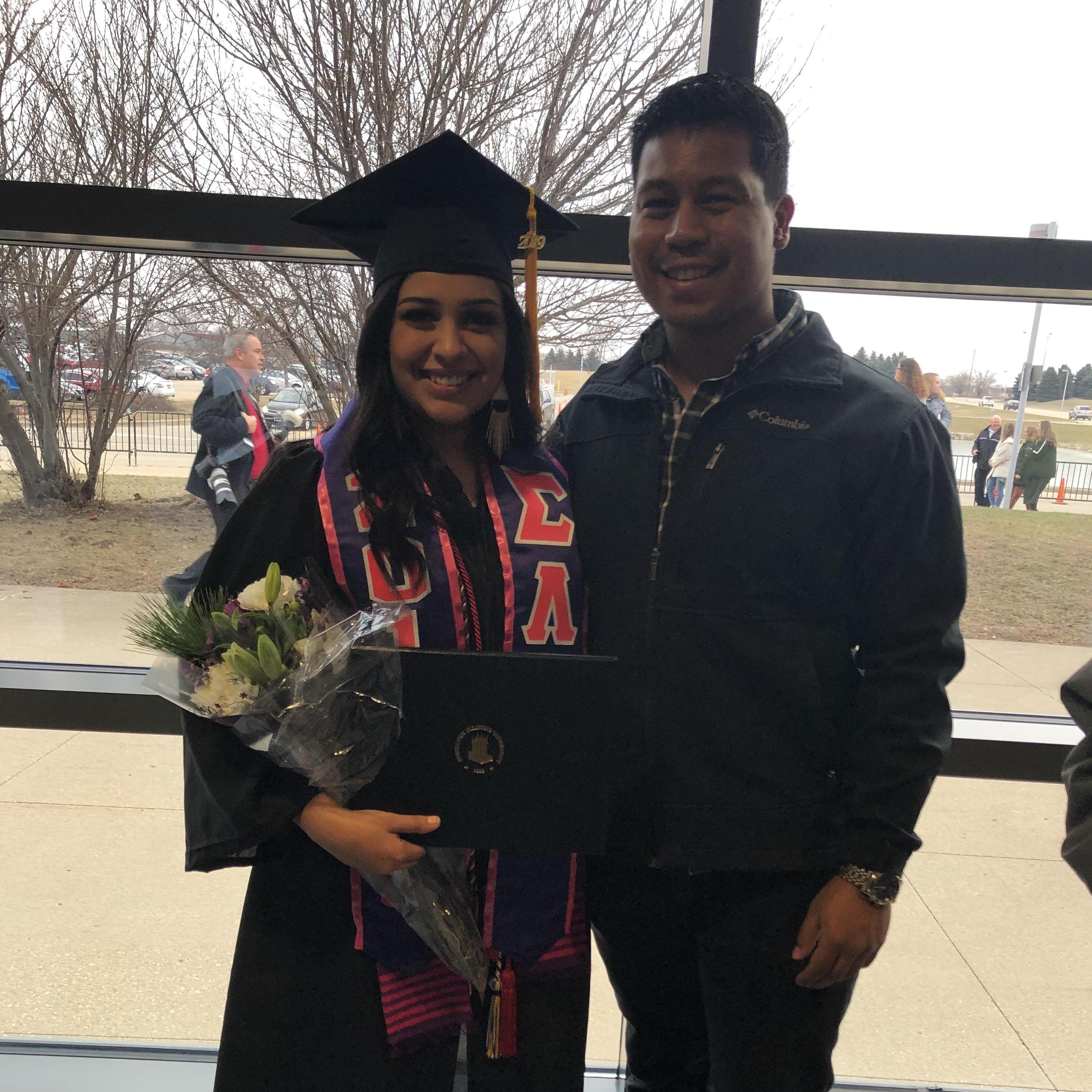 Mandy's graduation from NIU with her BSN