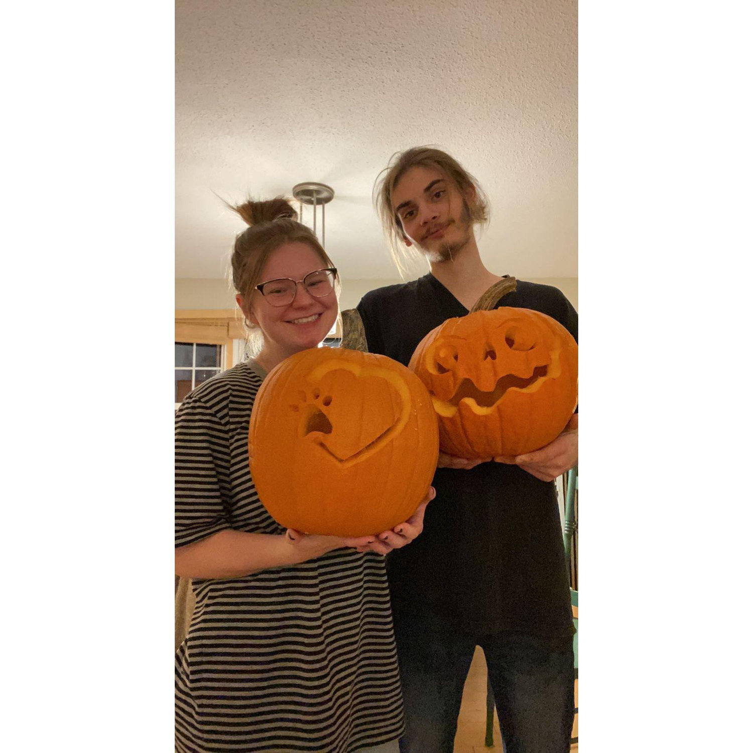 We now do a tradition of taking a selfie with our pumpkins