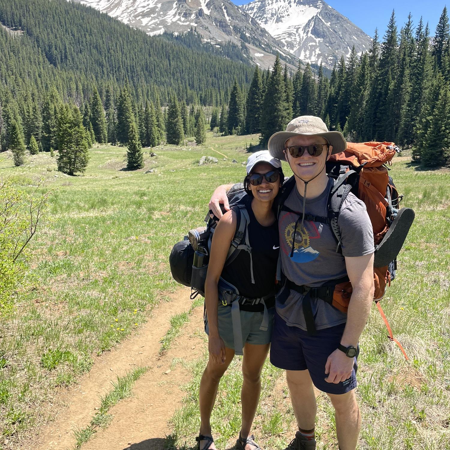 Our first backpacking trip together! Conundrum Hot Springs outside of Aspen, highly recommend
