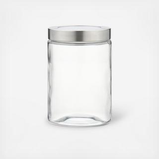 Small Glass Storage Canister with Stainless Steel Lid