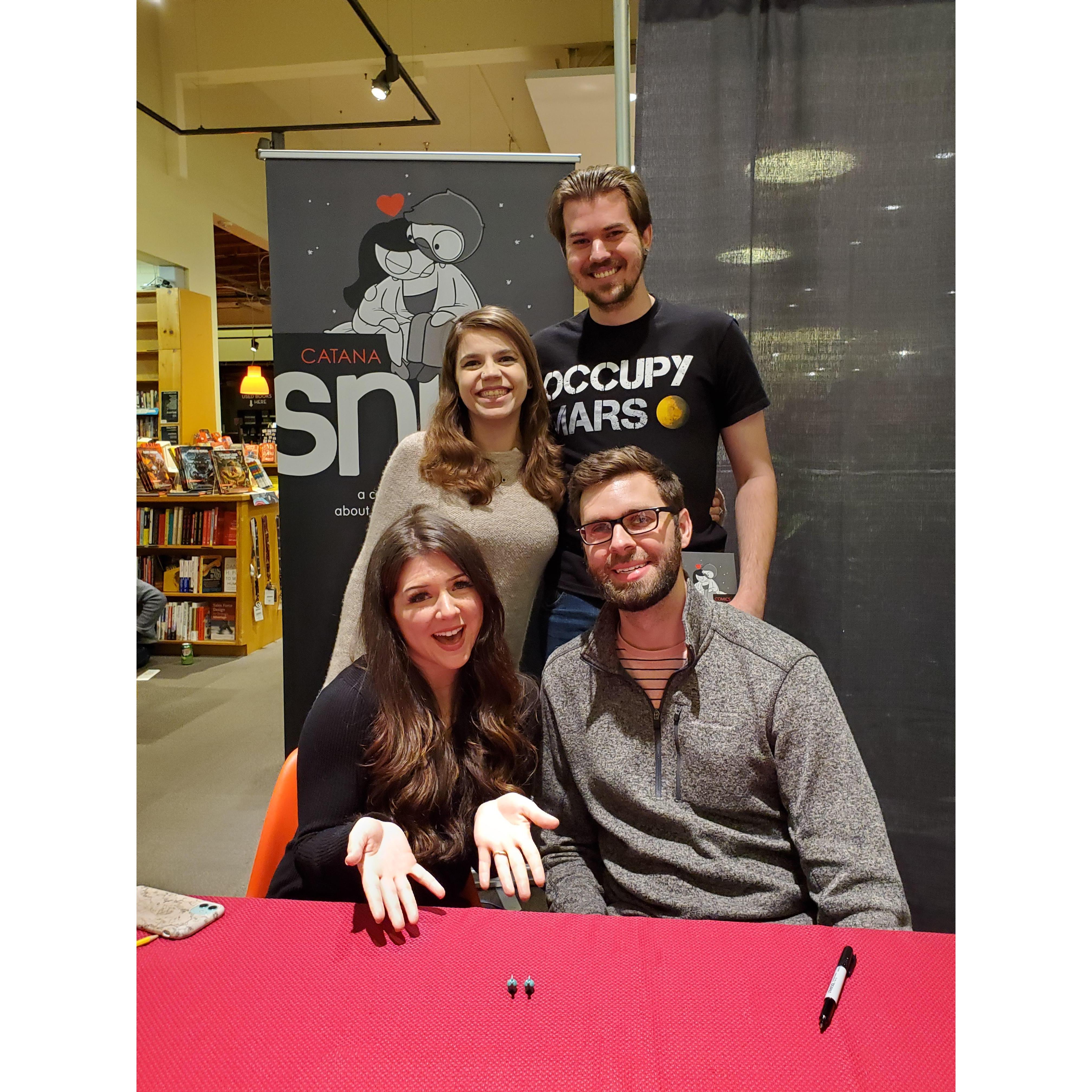 Our second time meeting Catana and John of Catana comics. February 2020