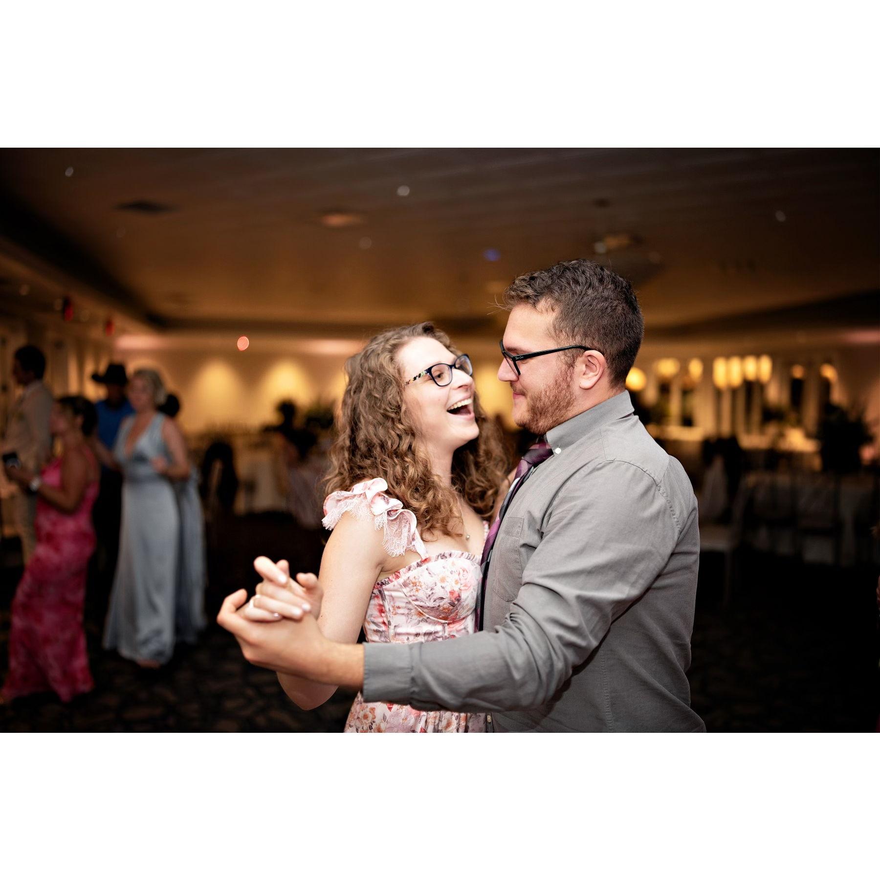 August 31st, 2024: Dancing at Lindsay's cousin Kate and Travis's wedding
