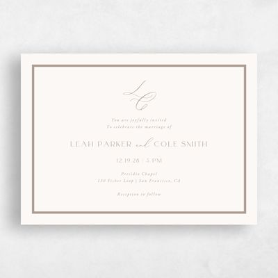 Beige Landscape Wedding Invitation - Artvin Landscape