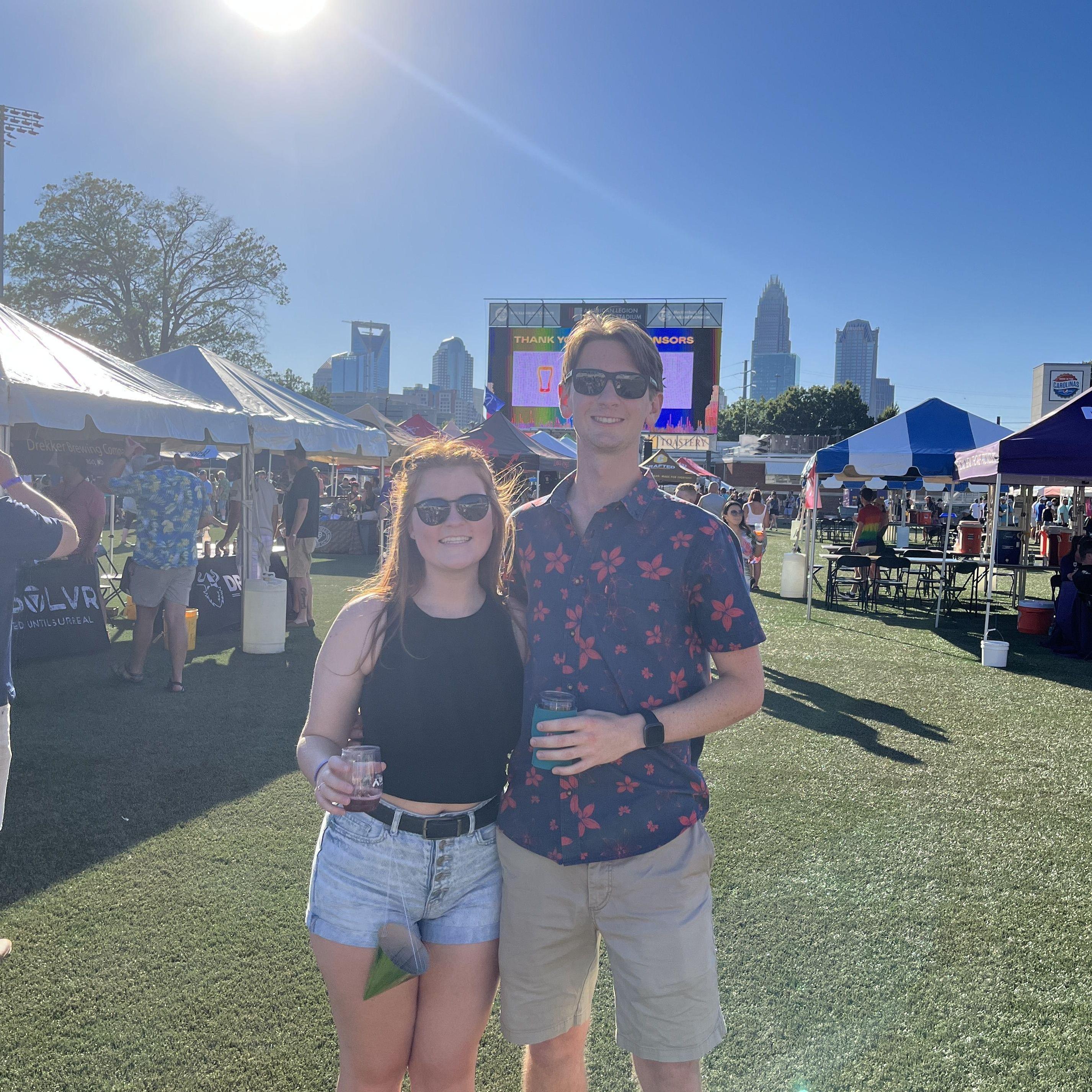 June 18, 2022 - This was taken at a beer festival in Charlotte that we went to with Mikey and Lexy's friends.