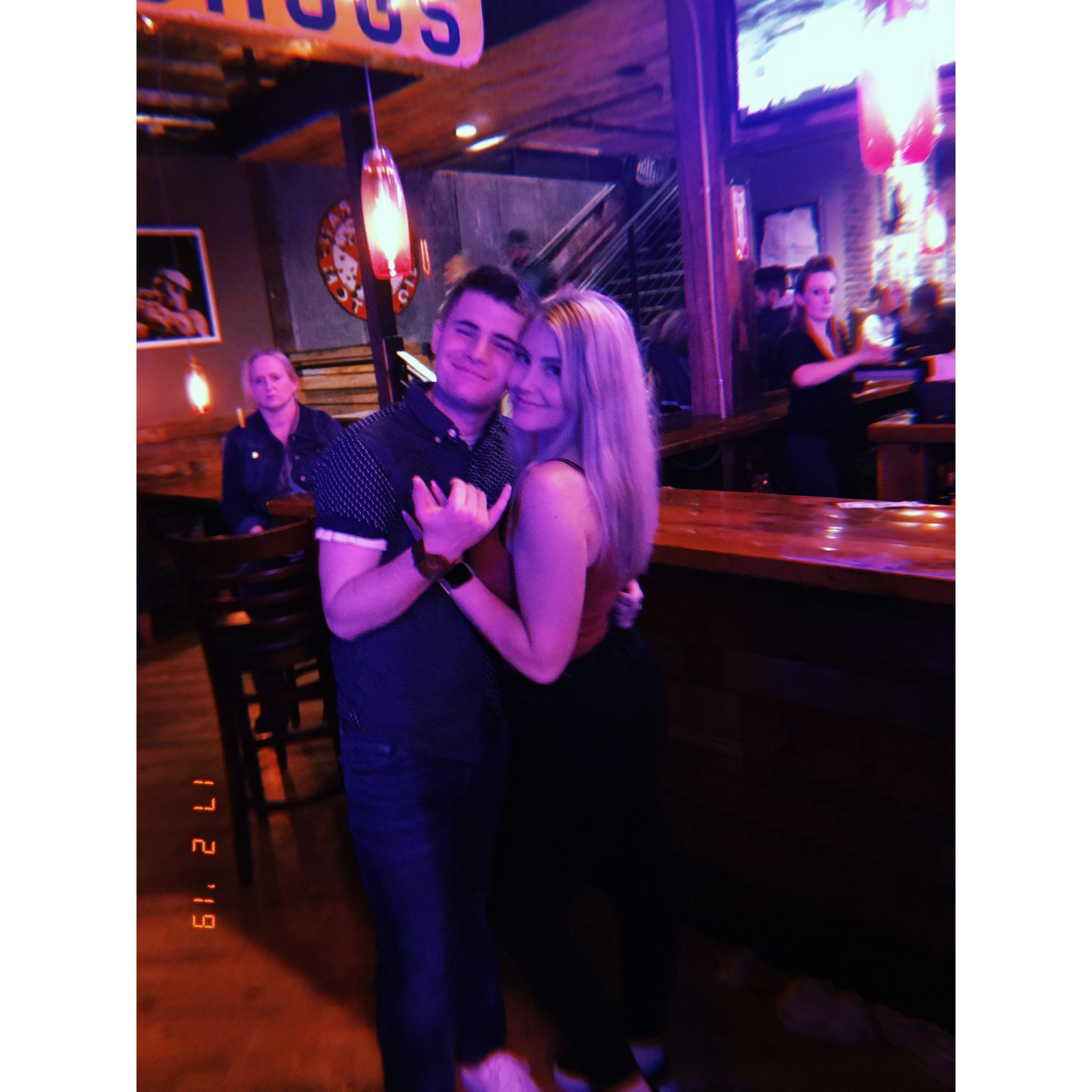 February 2019 I flew to Nashville, TN to visit him in the Army for the first time! This is us at FGL House in downtown Nashville! (yes we are wasted in this pic lmfao)