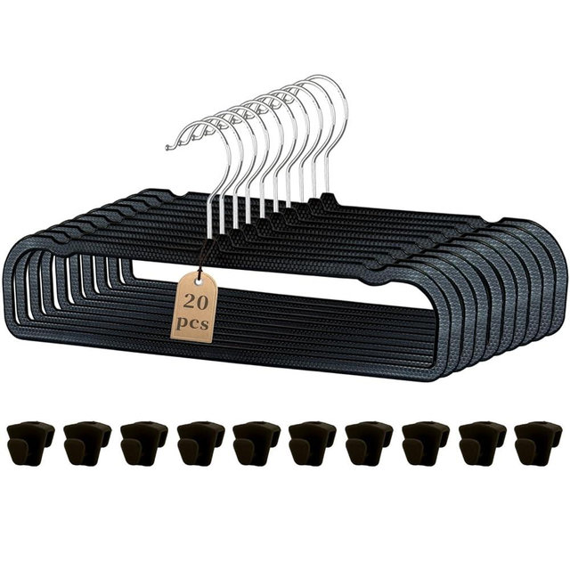 Slim Plastic Pants Hangers (Non-Velvet),Thin Space-Saving Trouser Hanger,Jeans Hangers with 360° Swivel Chrome Hook,Clothes Organizers for Slacks Scarf Trousers Ties,13.77inch