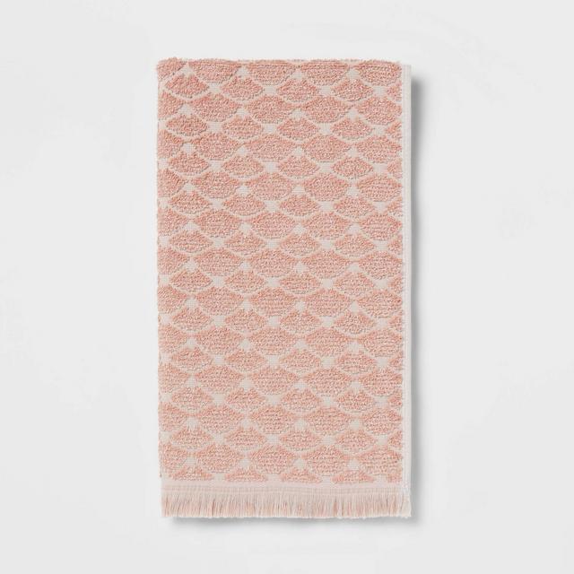 16"x27" Scallop Hand Towel Clay Pink - Threshold™