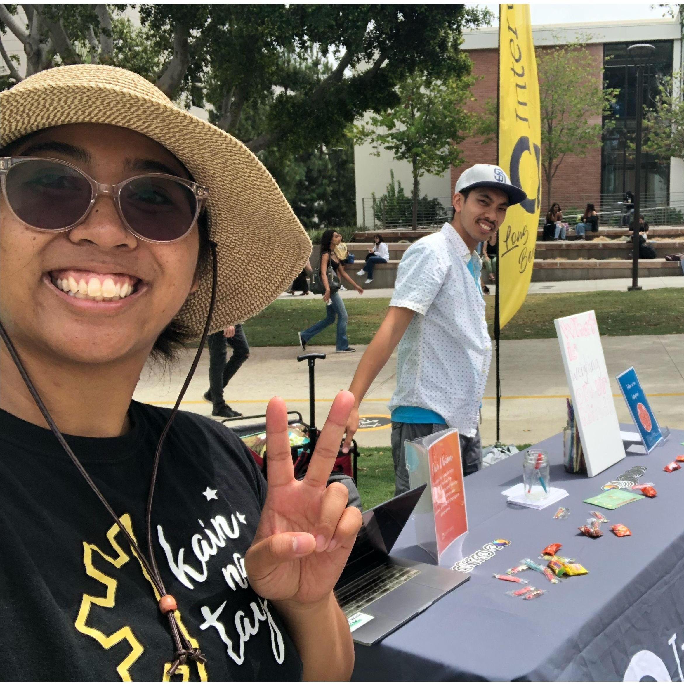 The time Josh volunteered with me at CSU Long Beach to do ministry with InterVarsity Christian Fellowship! I was so grateful to have a ministry partner that day!