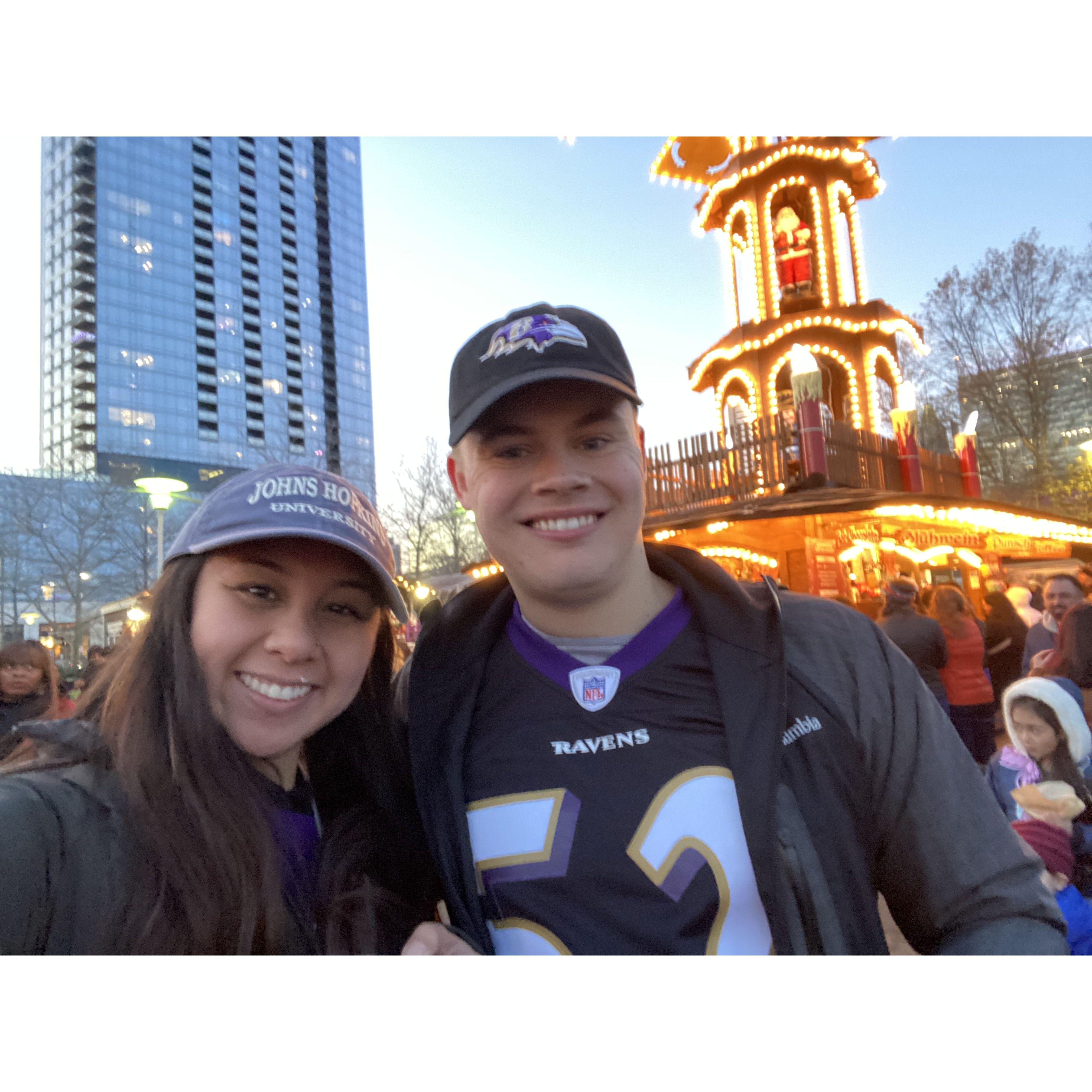 At the Christmas Village in Baltimore!