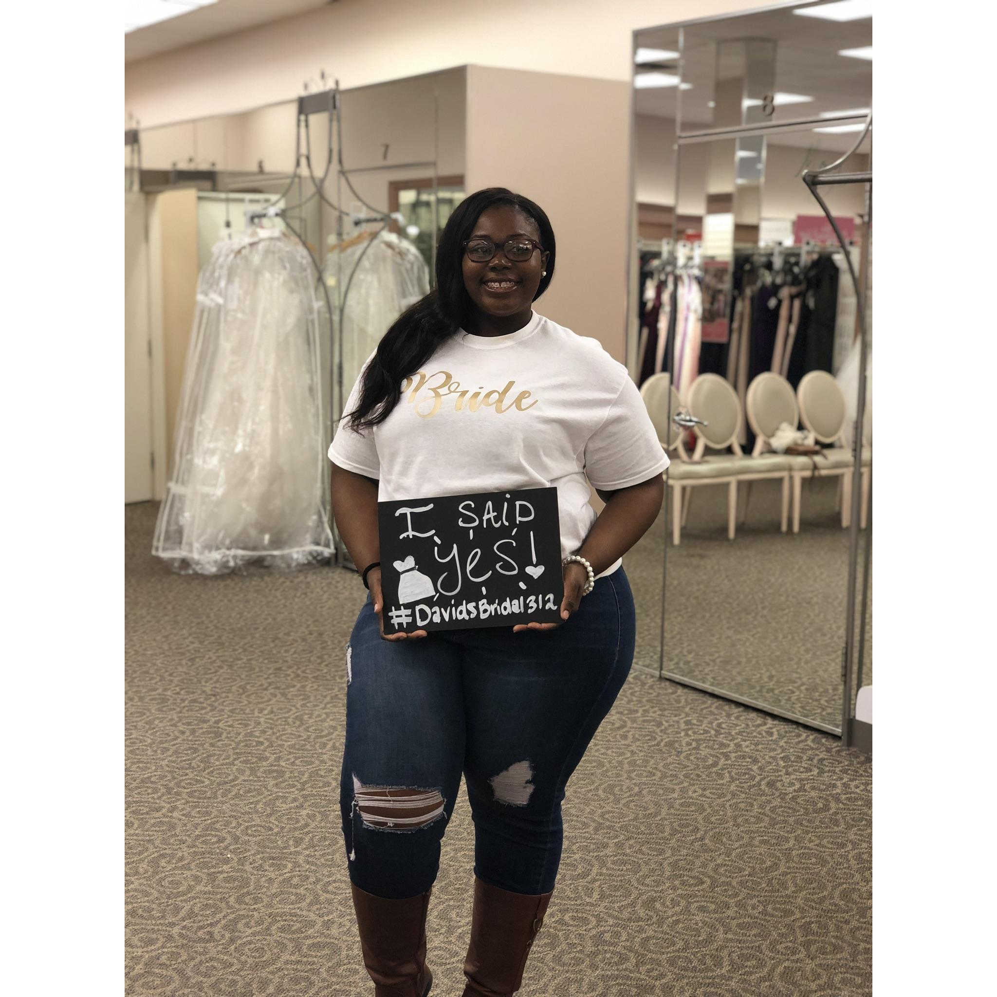 I said yes to the dress!!!