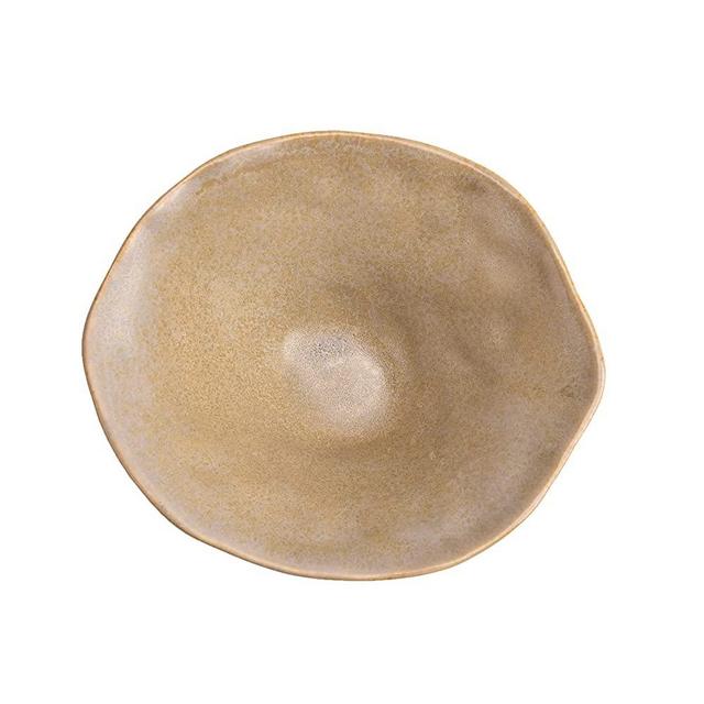 Bloomingville Organically Shaped Stoneware, Tan Reactive Glaze Bowl