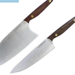Vintage 2-Piece Chef Set – 8″ Knife and 8″ Chinese Santoku Cleaver