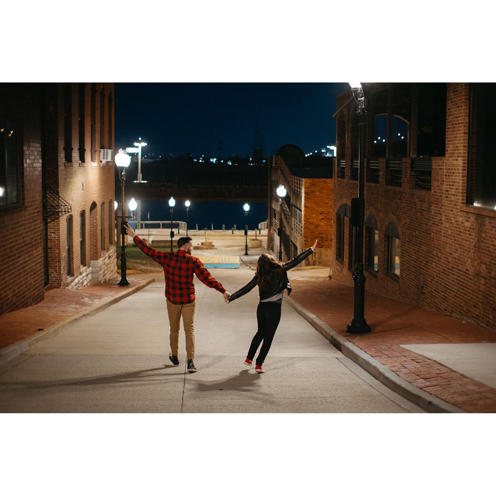 Being goofy during our engagement session