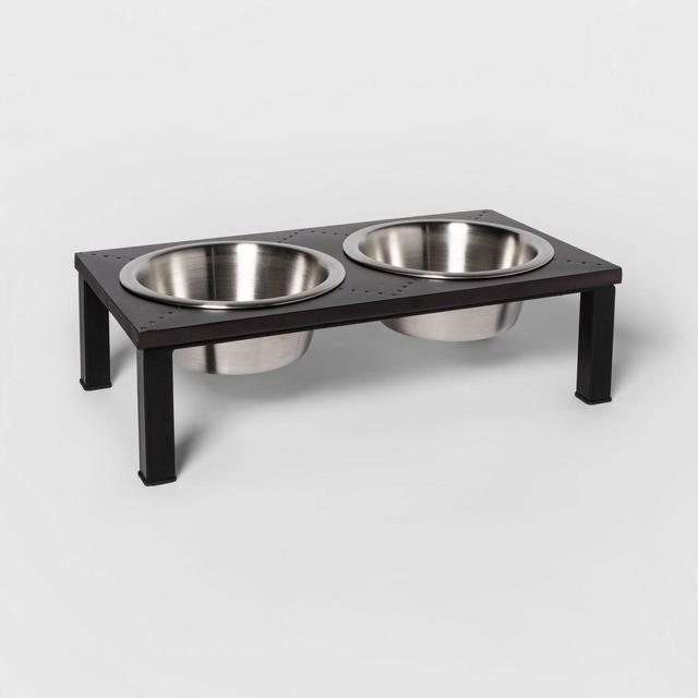 Airplane Flat Rivet Double Diner Dog Bowl - Boots & Barkley™