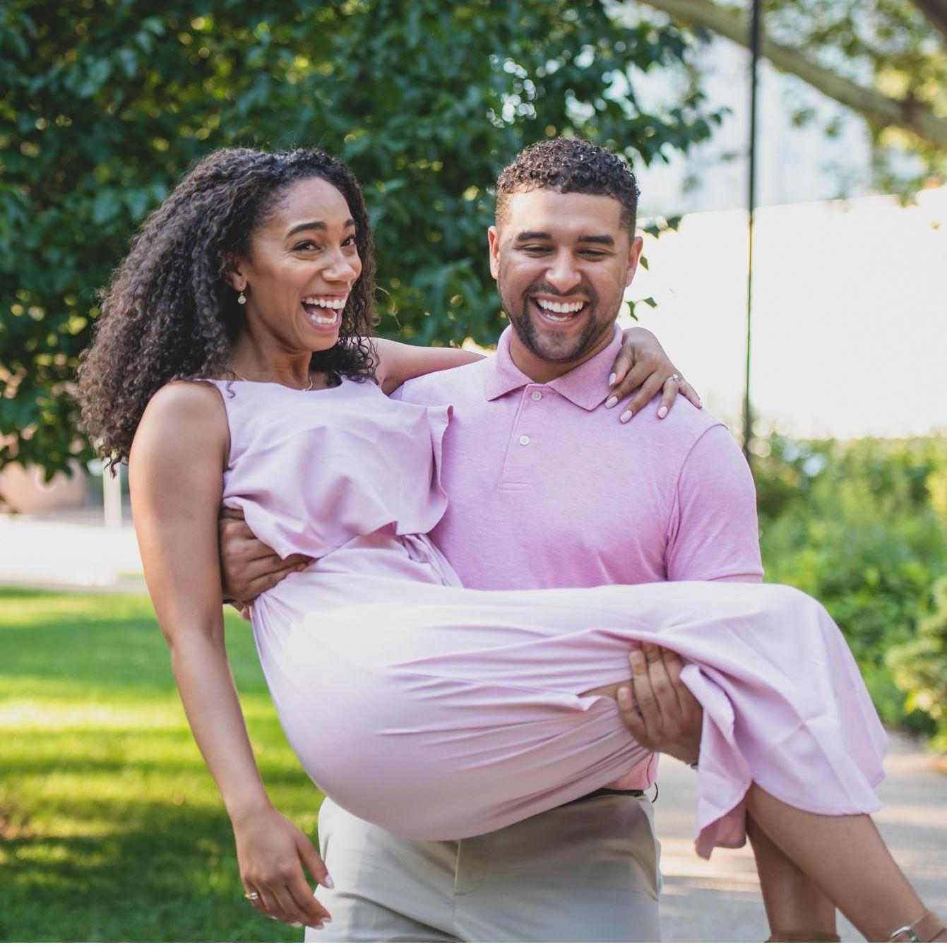 His jokes never get old- Engagement Session July 2019