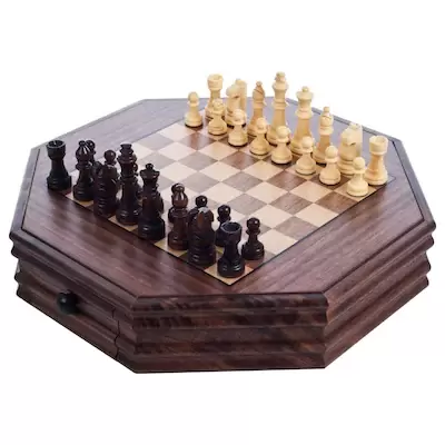 Toy Time  Toy Time Octagonal Chess and Checkers Set (Strategy Game)