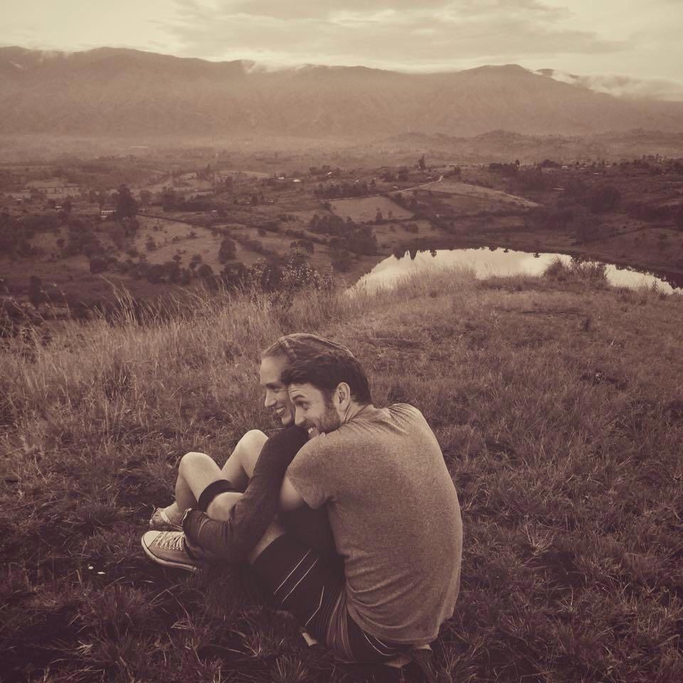 Hiking around in the Fort Portal area of Uganda.