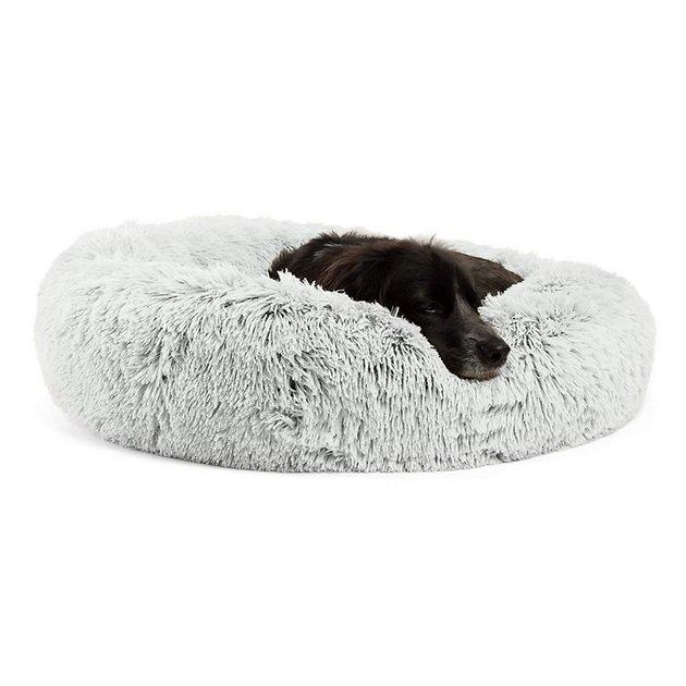 BEST FRIENDS BY SHERI The Original Calming Shag Fur Donut Cuddler Cat & Dog Bed, Frost, X-Large - Chewy.com