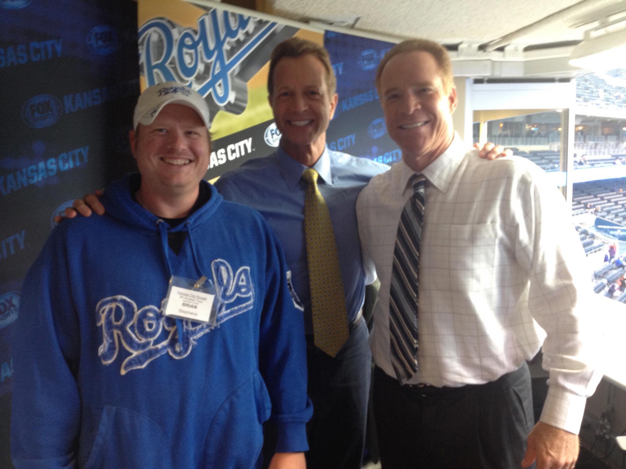 Hanging with Fizz and Hud in the broadcast booth
