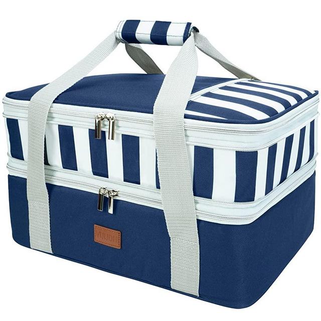 Vuudh Insulated Casserole Carrier Bag - Casserole Dish Carrier, Hot & Cold Food Carry Bag Potluck Parties, Lasagna Holder Tote for Picnics,Beaches,Traveling or Gifts