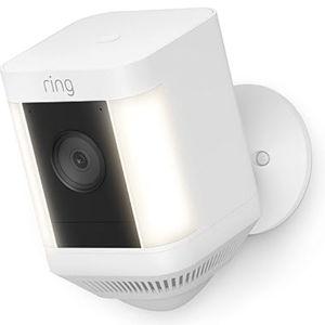 Ring Spotlight Cam Plus, Battery | Two-Way Talk, Color Night Vision, and Security Siren (2022 release) - White