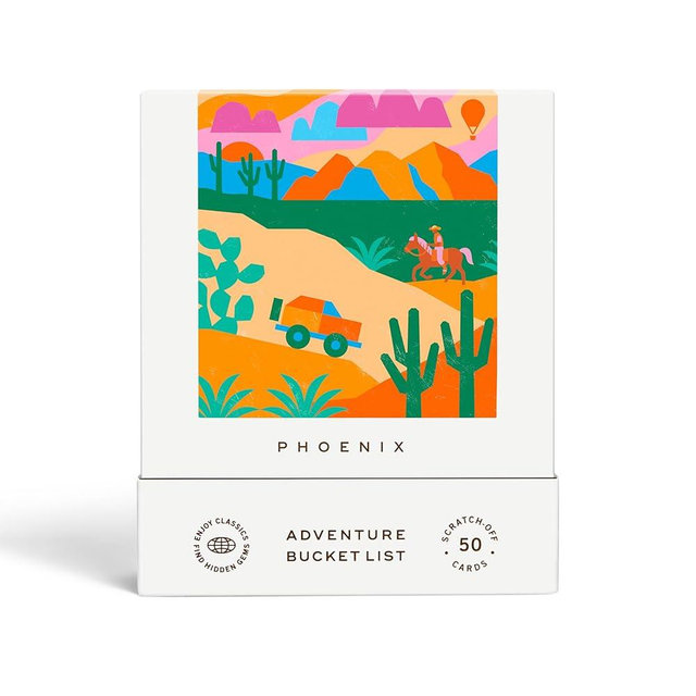 Reach International Outfitters Phoenix Adventure Bucket List - 50 Scratch-Off Cards for Outdoor Activities, Tourist Attractions, and Landmarks Guide for Exploring Phoenix