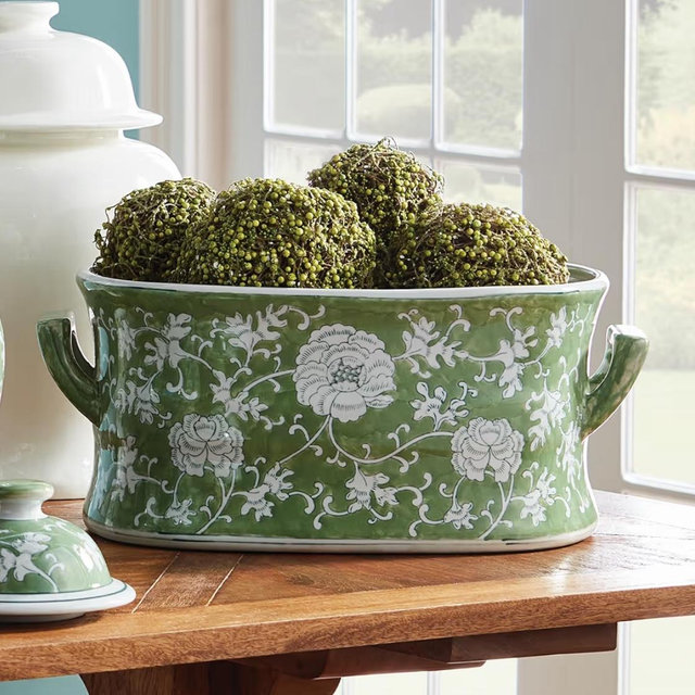 Napa Home & Garden Imperial Lotus Planter Green/White