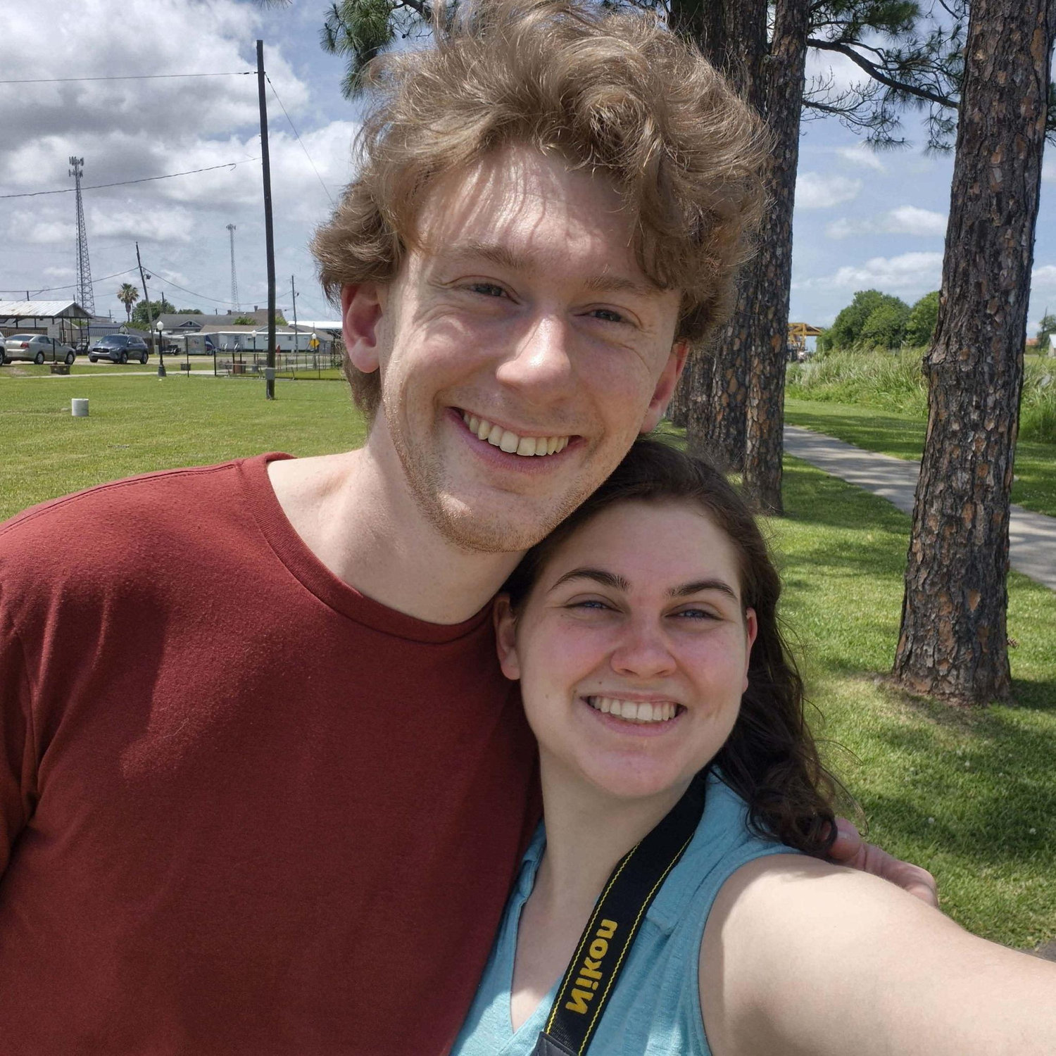 Showing him the park in Raceland.